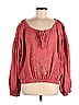 Free People Red Long Sleeve Blouse Size M - photo 1