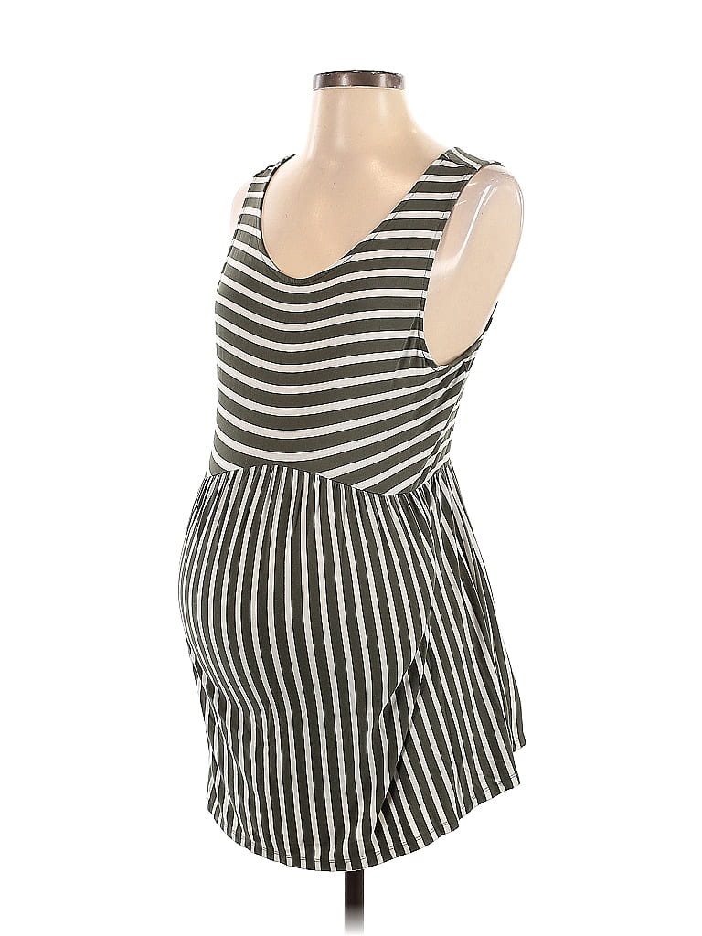 Isabel Maternity Stripes Gray Green Sleeveless Blouse Size S (Maternity) - photo 1