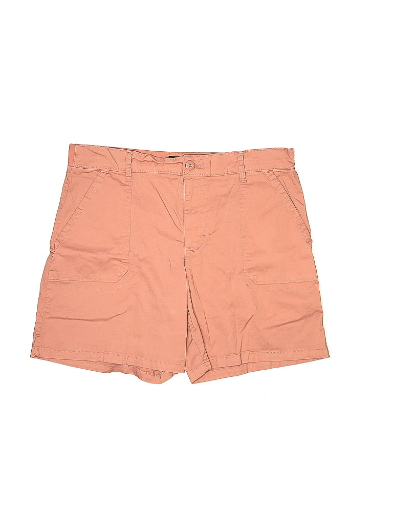Lee Solid Tortoise Orange Khaki Shorts Size 16 - photo 1