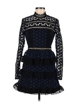 Self-Portrait High Neck Star Lace Paneled Casual Dress (view 1)