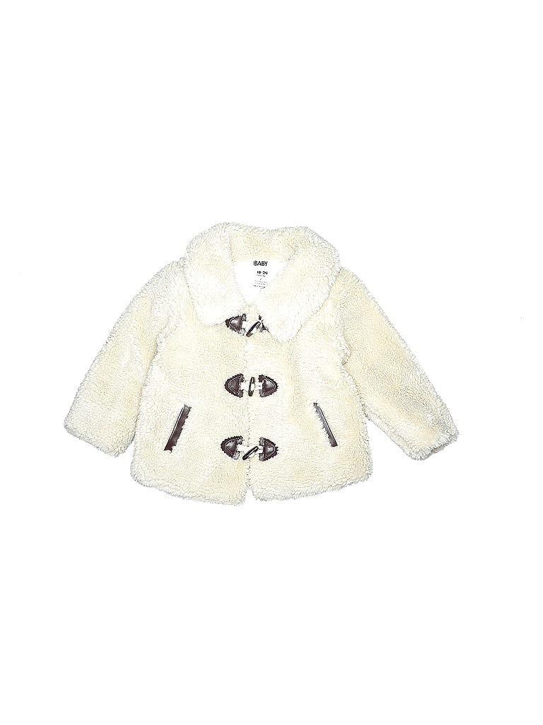 Cotton On Baby 100% Polyester Ivory Faux Leather Jacket Size 18-24 mo - photo 1