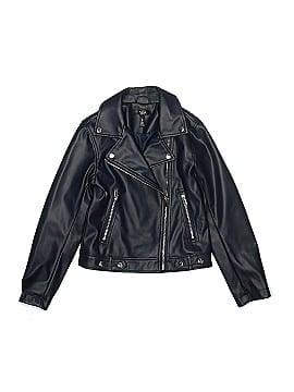 Aqua Faux Leather Jacket (view 1)