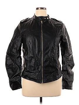 Miss London Faux Leather Jacket (view 1)