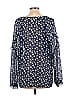 Liz Claiborne 100% Polyester Blue Long Sleeve Blouse Size L - photo 2
