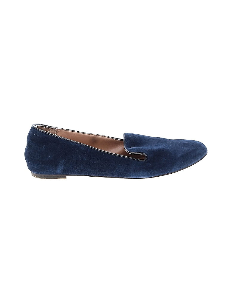 J.Crew Factory Store 100% Leather Blue Flats Size 8 - photo 1