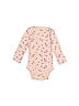 Gerber 100% Cotton Floral Motif Pink Long Sleeve Onesie Size 0-3 mo - photo 1