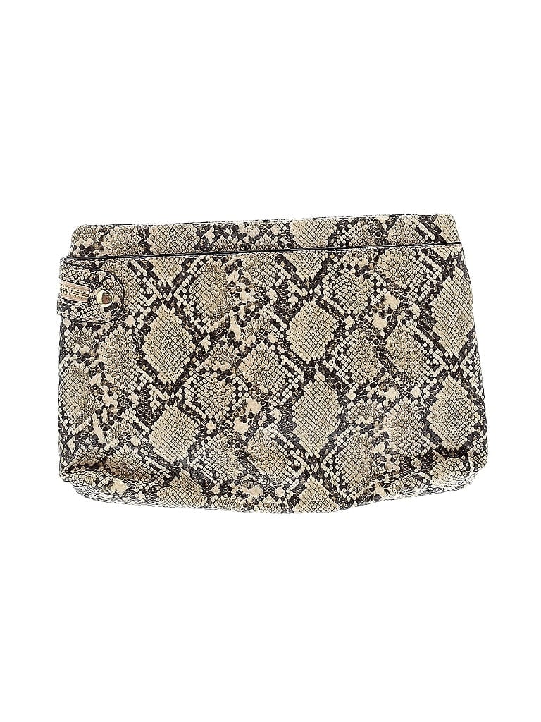 Nine West 100% Synthetic Snake Print Gold Clutch One Size - photo 1