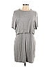 Topshop Marled Solid Gray Casual Dress Size 12 - photo 1
