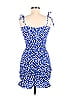 Shein 100% Polyester Polka Dots Blue Casual Dress Size M - photo 2