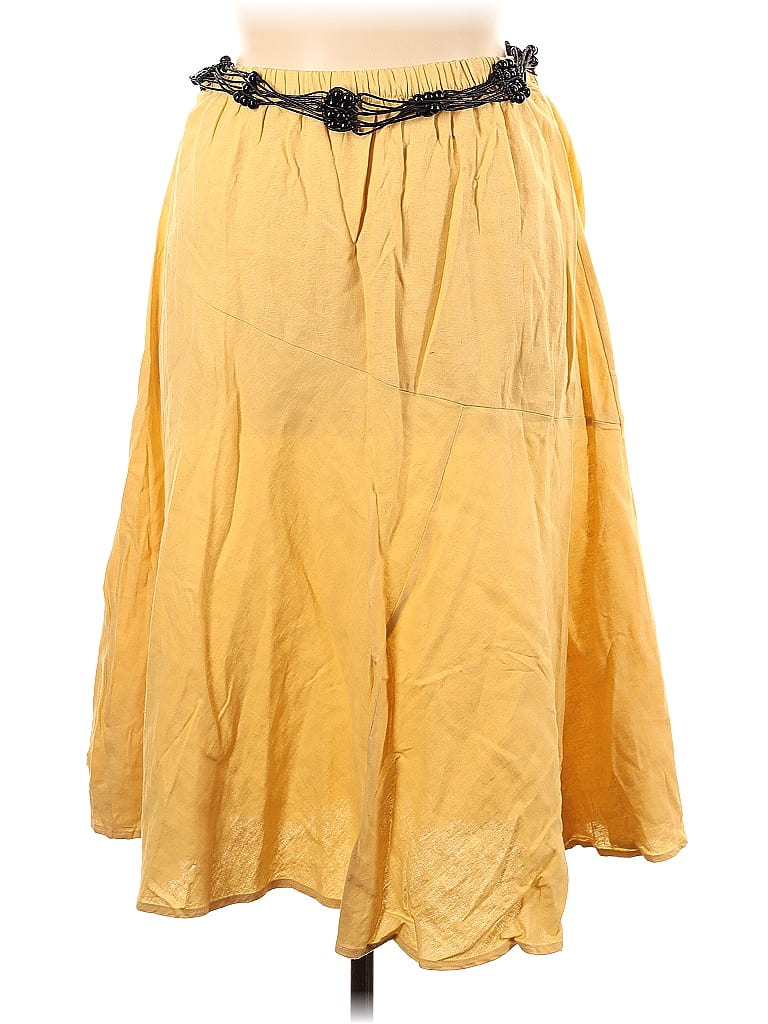 Stephanie Rogers Yellow Casual Skirt Size 1X (Plus) - photo 1