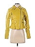Love Tree 100% Polyurethane Yellow Faux Leather Jacket Size S - photo 1