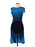 Ohne Titel Graphic Stripes Color Block Blue Casual Dress Size L - photo 1