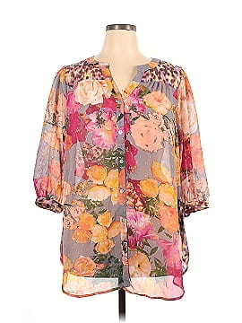 Fig and Flower 3/4 Sleeve Blouse (view 1)