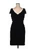 Lauren by Ralph Lauren 100% Polyester Solid Black Casual Dress Size 14 - photo 2