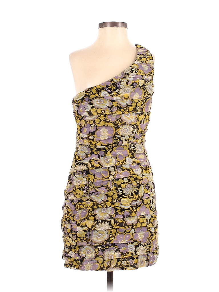 Zara Jacquard Floral Motif Brocade Gray Casual Dress Size S - photo 1