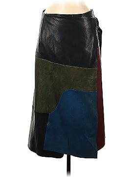 Cedric Charlier Faux Leather Skirt (view 1)