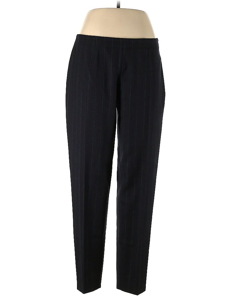 Piazza Sempione Stripes Black Dress Pants Size EU (IT) 46 / US 10 - photo 1
