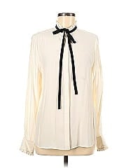 Frame Long Sleeve Silk Top