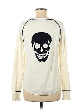 Skull Cashmere Pullover Sweater (view 2)