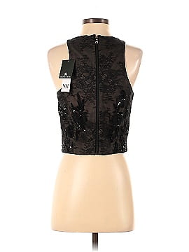 Noir Sleeveless Silk Top (view 2)