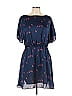 Marc by Marc Jacobs 100% Polyester Hearts Graphic Blue Casual Dress Size L - photo 1