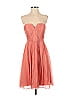 J.Crew Collection 100% Silk Hearts Orange Pink Cocktail Dress Size 0 - photo 1