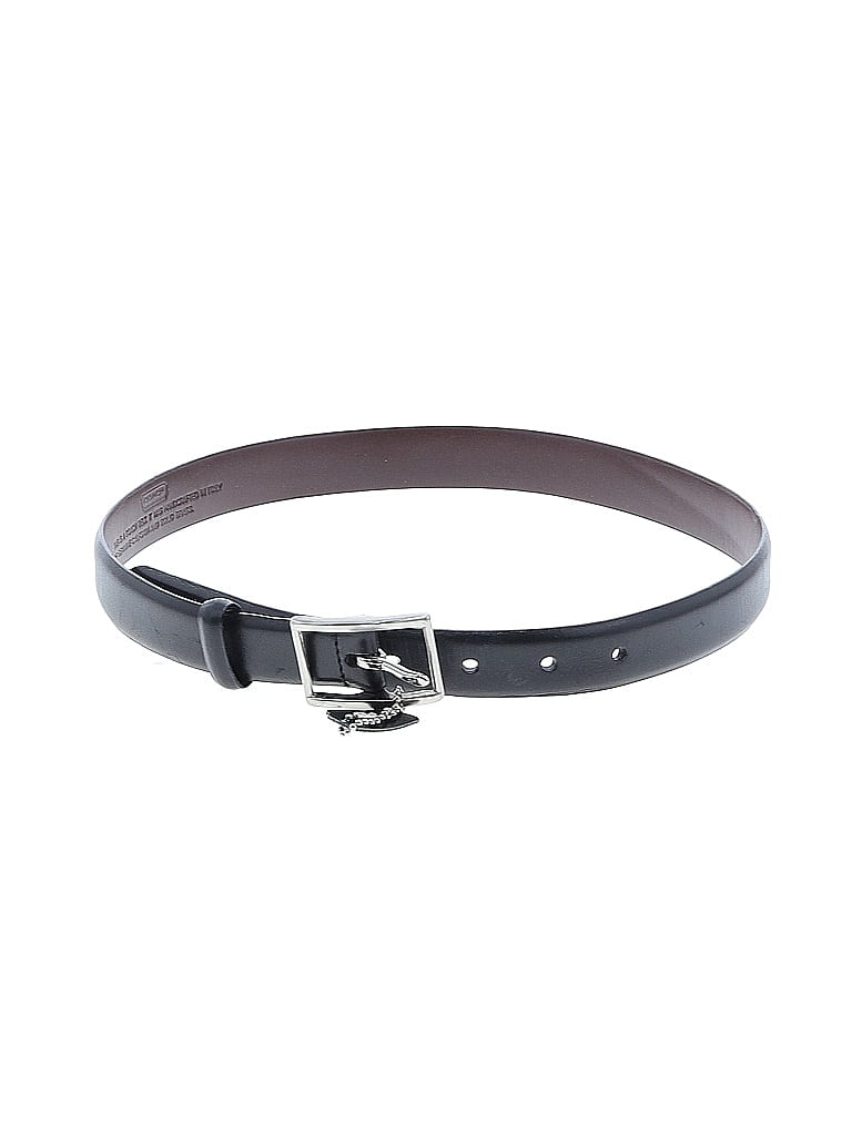 Coach 100% Leather Black Leather Belt Size S - photo 1