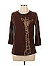 Coldwater Creek Brown Long Sleeve T-Shirt Size L - photo 1