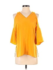 Tibi Short Sleeve Silk Top