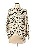 Papermoon 100% Polyester Polka Dots Ivory Long Sleeve Blouse Size L - photo 1