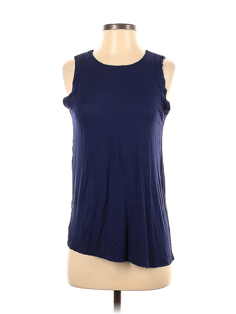 Pre-owned Unbranded Tank Top Blue Halter Neckline Tops