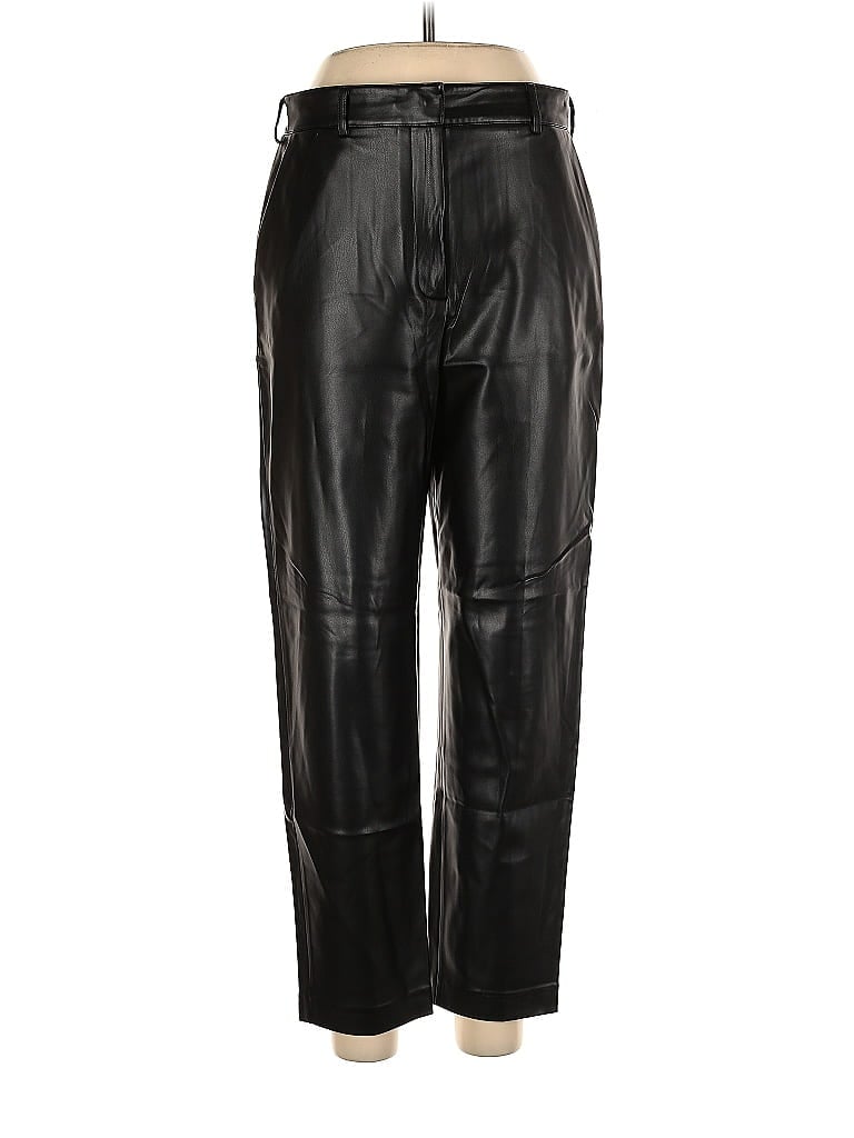 French Connection 100% Viscose Black Leather Pants Size 8 - photo 1