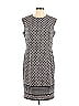 db established 1962 Houndstooth Jacquard Argyle Grid Tweed Graphic Polka Dots Gray Casual Dress Size 12 - photo 1