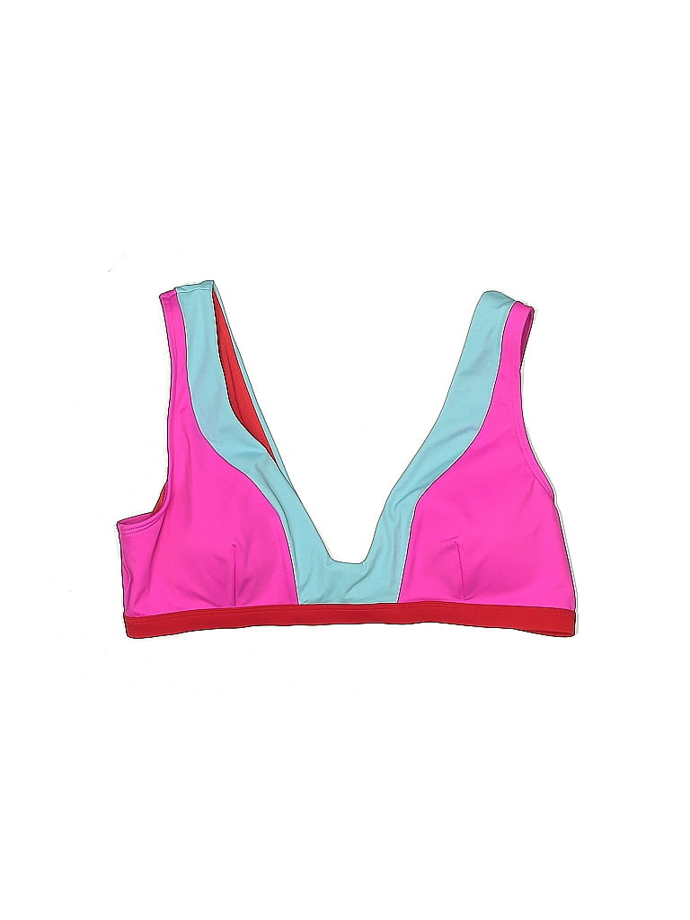 Boden Color Block Pink Swimsuit Top Size 12 - photo 1