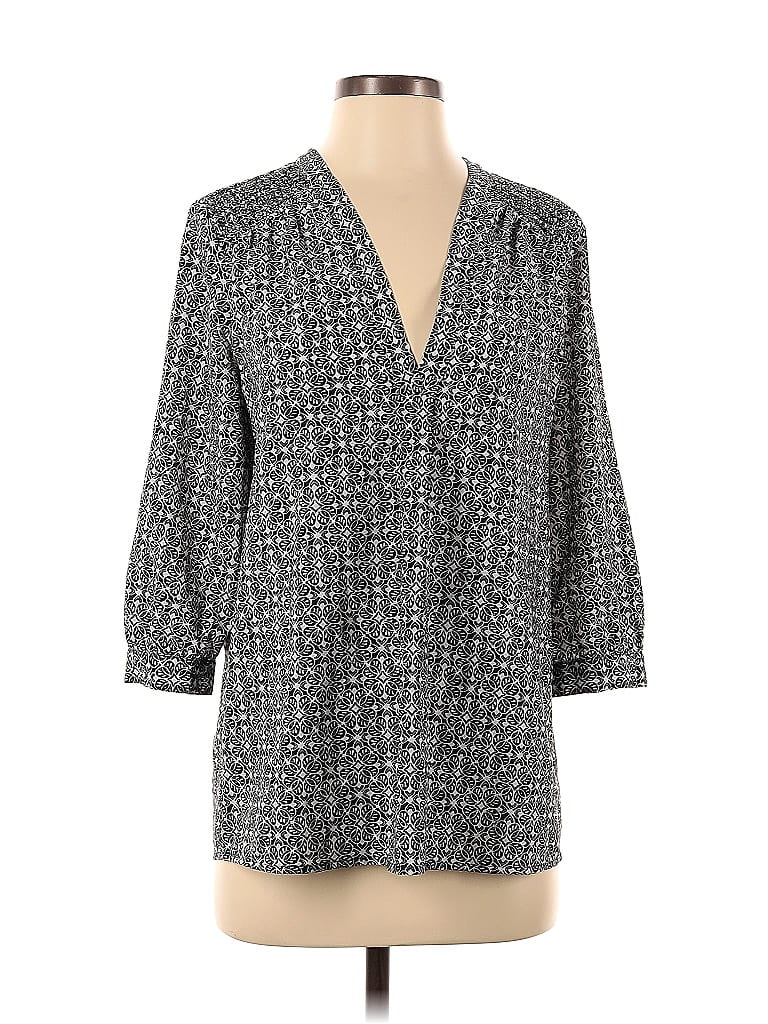 Ann Taylor LOFT Outlet 100% Polyester Gray Long Sleeve Blouse Size XS - photo 1