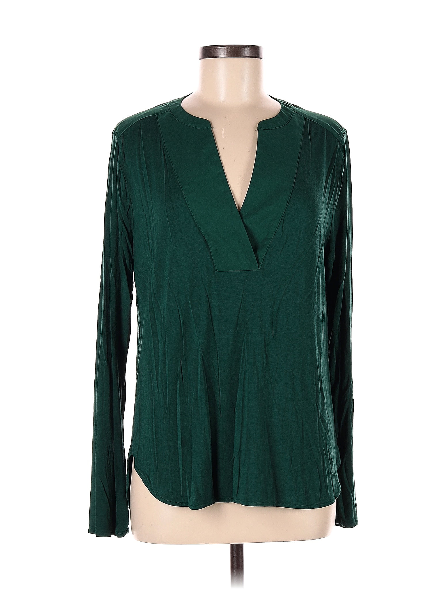 White House Black Market Green Long Sleeve Blouse Size M - 72% off ...