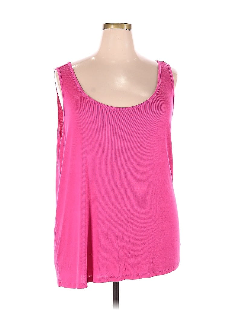 Terra & Sky Pink Sleeveless T-Shirt Size 3X (Plus) - photo 1