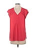 Daniel Rainn 100% Polyester Red Short Sleeve Blouse Size 5 - photo 1