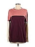 Belle By Kim Gravel Color Block Burgundy Pullover Sweater Size M - photo 1
