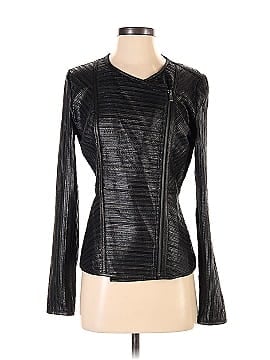 Red Saks Fifth Avenue Leather Jacket (view 1)
