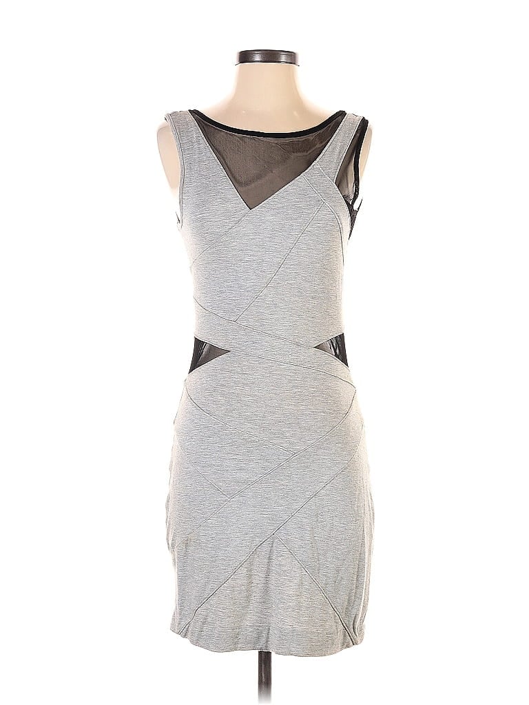 Factory by Erik Hart Marled Grid Gray Casual Dress Size S - photo 1