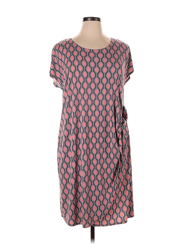 Signature by Robbie Bee Graphic Pink Casual Dress Size 1X (Plus) - 68% ...