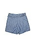 J.Crew Factory Store 100% Cotton Chevron-herringbone Solid Blue Shorts Size 6 - photo 1