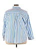 Old Navy 100% Cotton Stripes Blue Long Sleeve Button-Down Shirt Size 3X (Plus) - photo 2