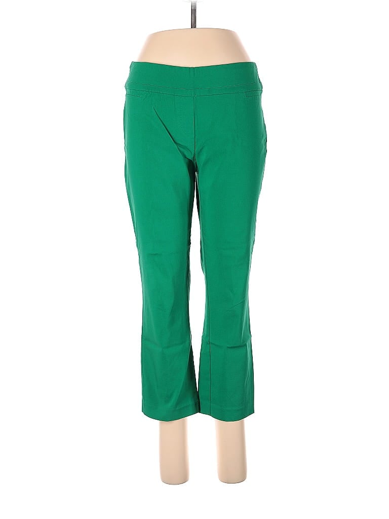 dalia Solid Color Block Green Casual Pants Size 8 - photo 1