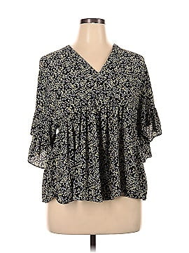 Lost Ink Short Sleeve Blouse (view 1)