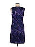 Theory Jacquard Floral Motif Damask Paisley Batik Brocade Purple Casual Dress Size 8 - photo 2