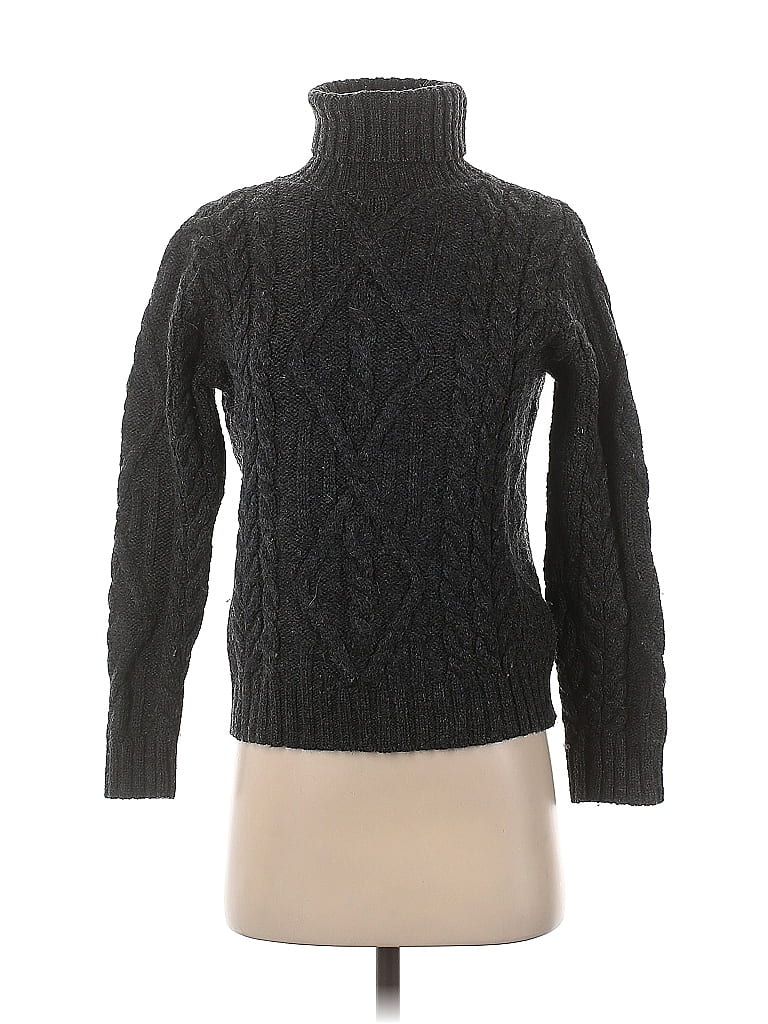 Aran Sweater Market 100% Merino Wool Gray Wool Pullover Sweater Size S - photo 1