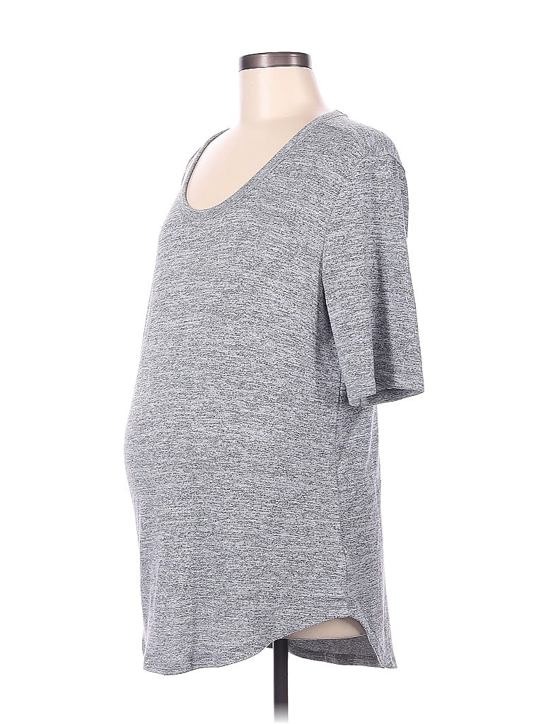Gap - Maternity Gray Short Sleeve T-Shirt Size M (Maternity) - photo 1