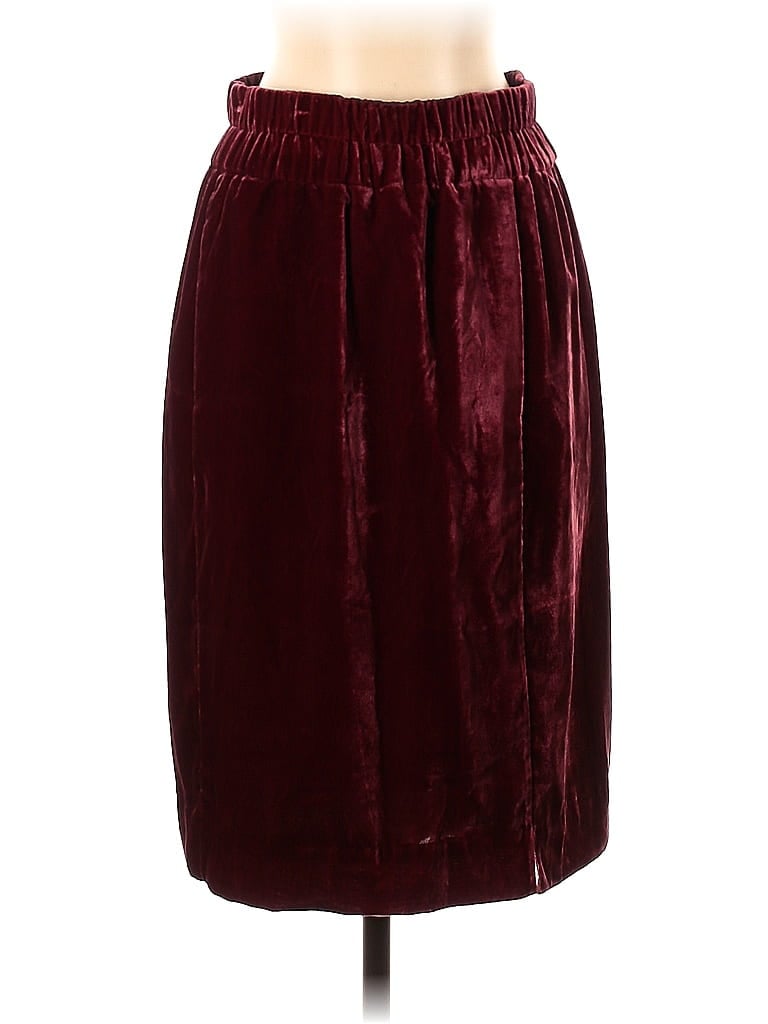 J.Crew Solid Burgundy Formal Skirt Size XS - photo 1